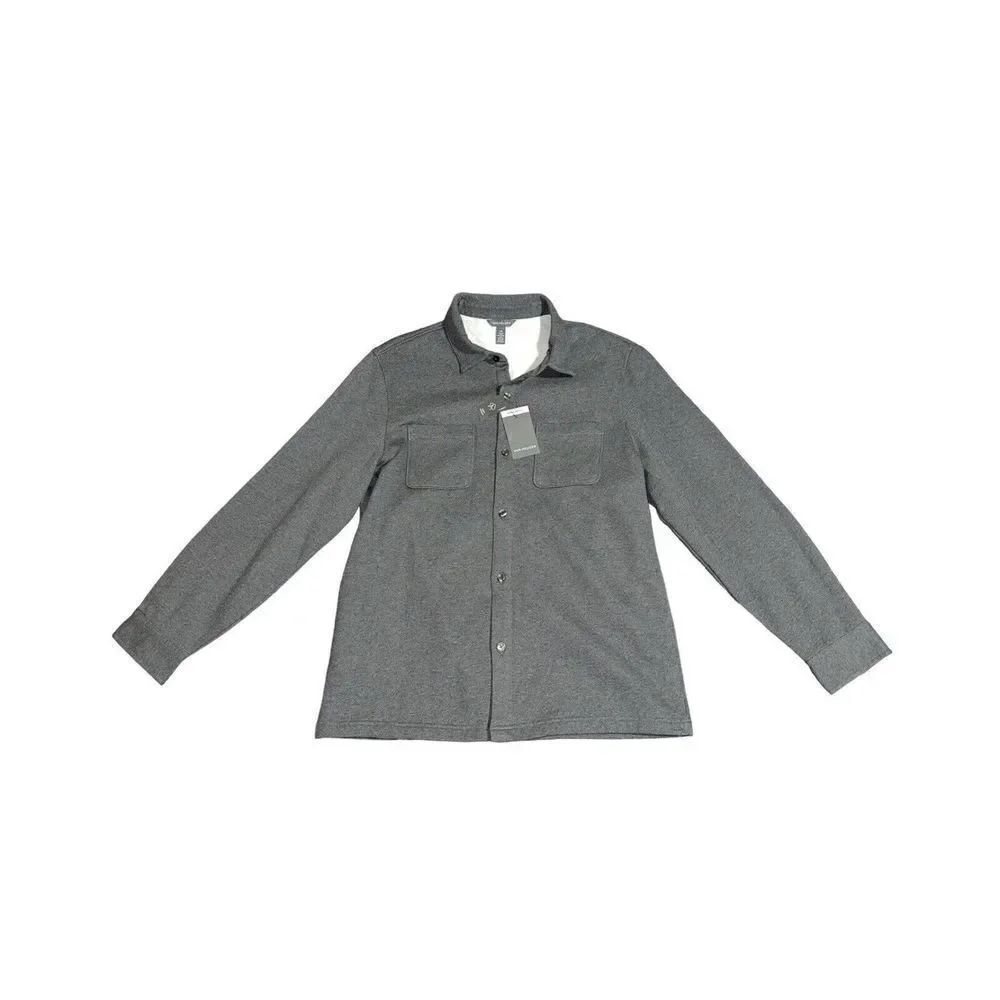 Van Heusen Iron Gate HTHR Fleece Shacket Size L New With Tags